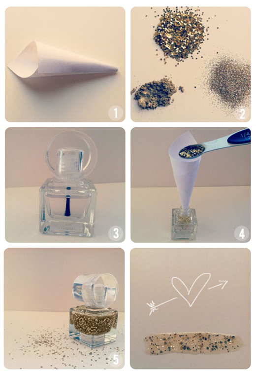 diy glitter nail polish