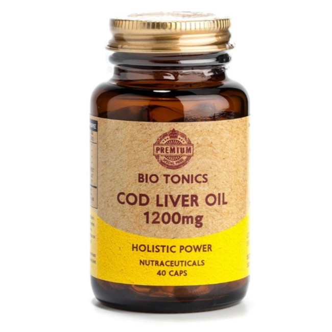 Cod Liver Oil Premium Μουρουνέλαιο 1200mg - Bio Tonics 40 κάψουλες