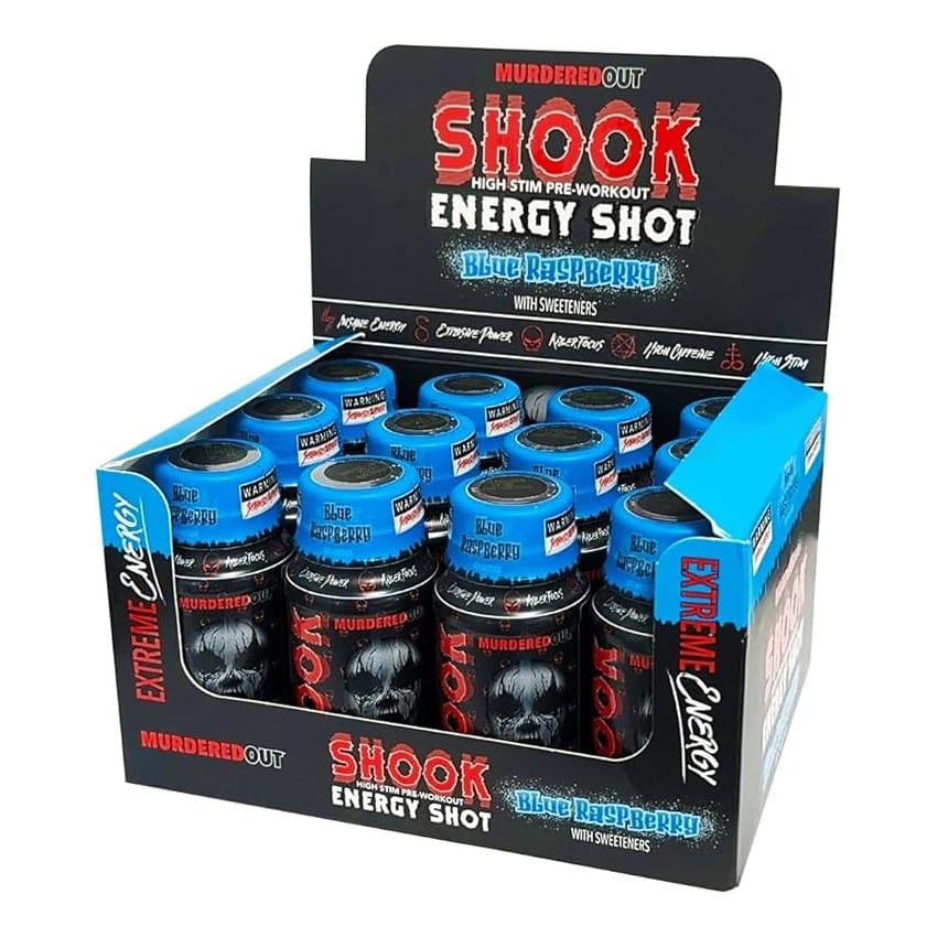 Murdered Out Shook Energy Shot 12x60ml με γεύση Blue Raspberry