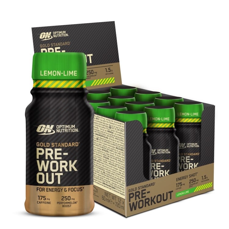 Gold Standard Pre-Workout Shot - Optimum Nutrition Lemon & Lime 60ml
