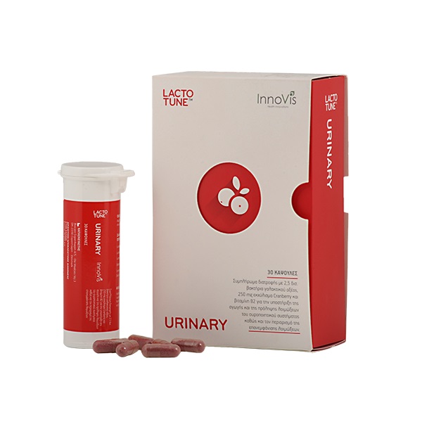 Innovis Lactotune Urinary 30caps (Ειδικό συμπλήρωμα για υποστήριξη της αγωγής των λοιμώξεων του ουροποιητικού συστήματος και την πρόληψη της εμφάνισης τους)