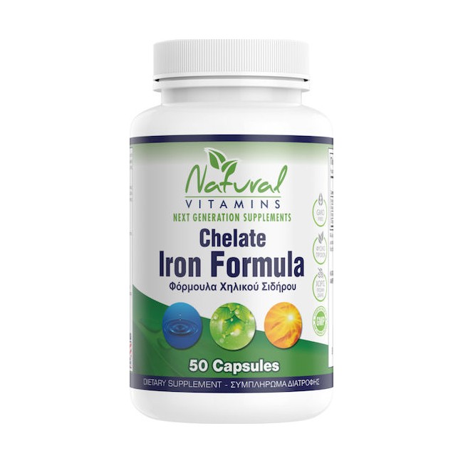 Iron Chelate - Natural Vitamins 50 κάψουλες