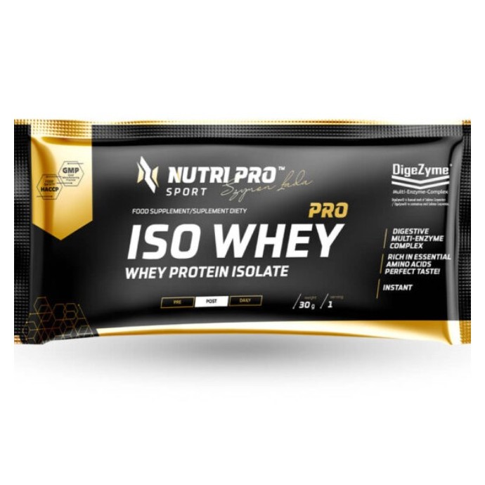 Iso Whey PRO Πρωτεΐνη Ορού Γάλακτος-  Nutri Pro Sport με Γεύση Cookies&Cream 30gr