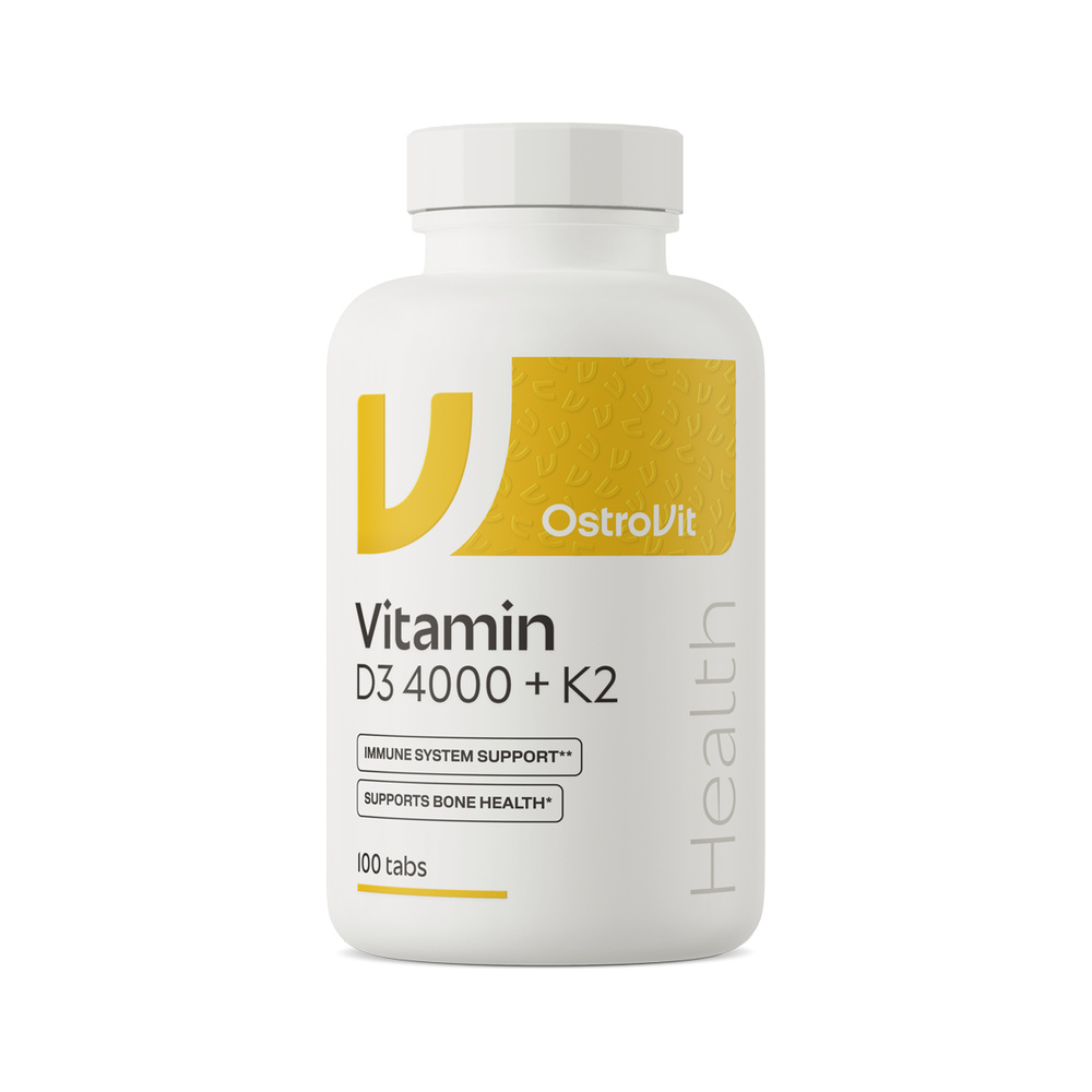 Vitamin D3 4000 IU + K2 - OstroVit 100 ταμπλέτες