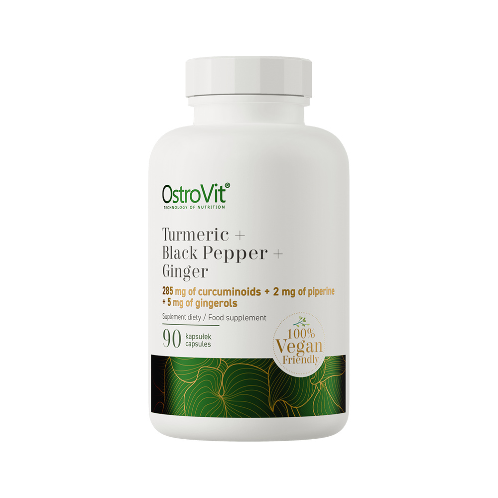Turmeric + Black Pepper + Ginger VEGE- OstroVit 90 κάψουλες