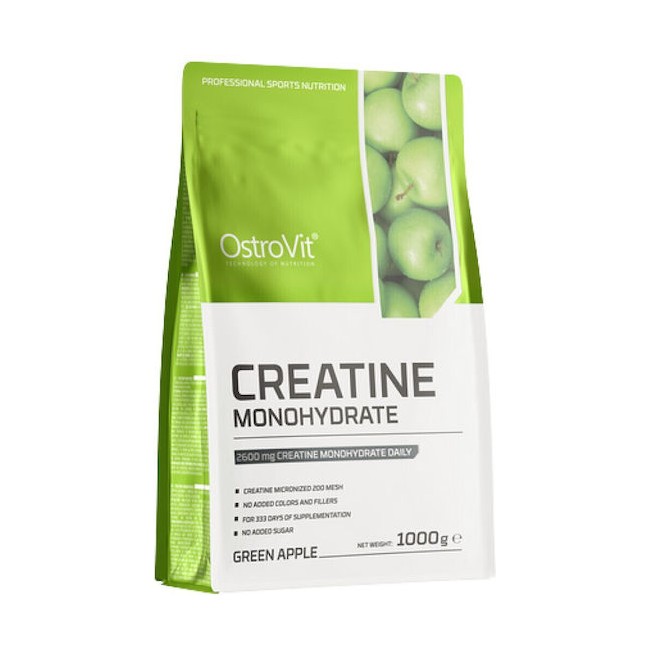 Pure Creatine Monohydrate - OstroVit 1000g Green Apple