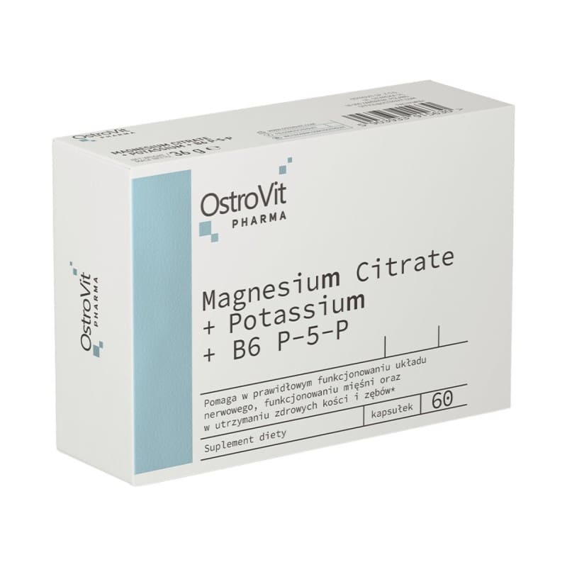 Pharma Magnesium Citrate + Potassium + B6 P-5-P - OstroVit 60 κάψουλες
