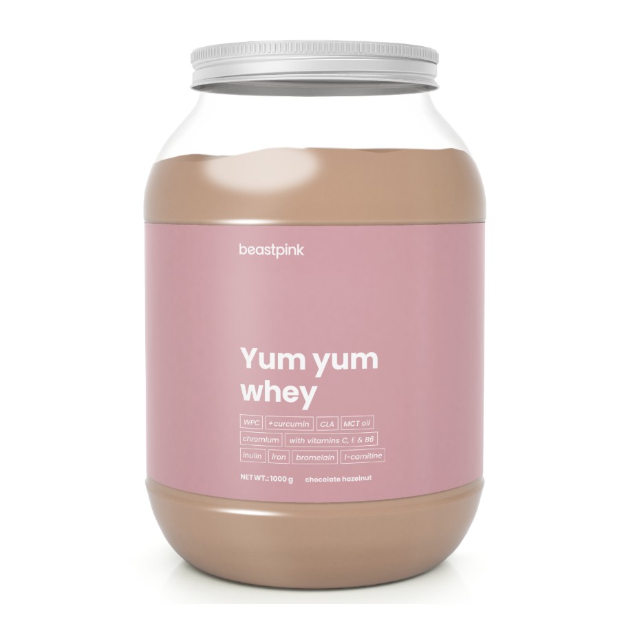 Πρωτεΐνη Yum Yum Whey - BeastPink 1000g Σοκολάτα Φουντούκι