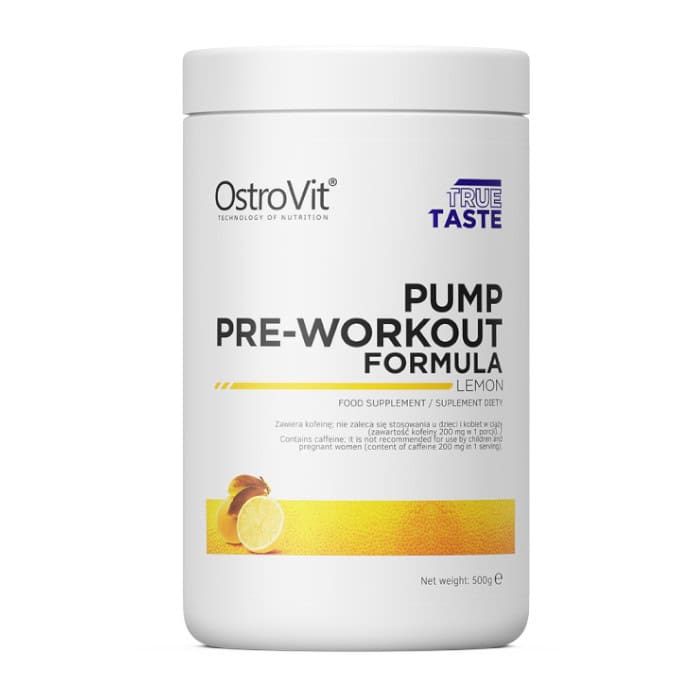 Pump pre-workout new formula - OstroVit 500g με γεύση λεμόνι
