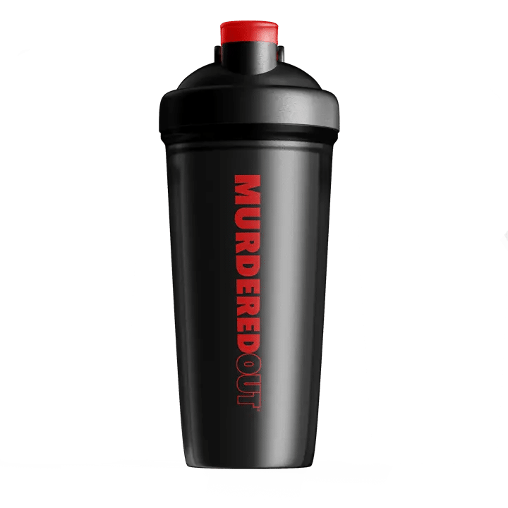 Shaker Πρωτεΐνης - Murdered Out 600ml Πλαστικό Μαύρο & Κόκκινο