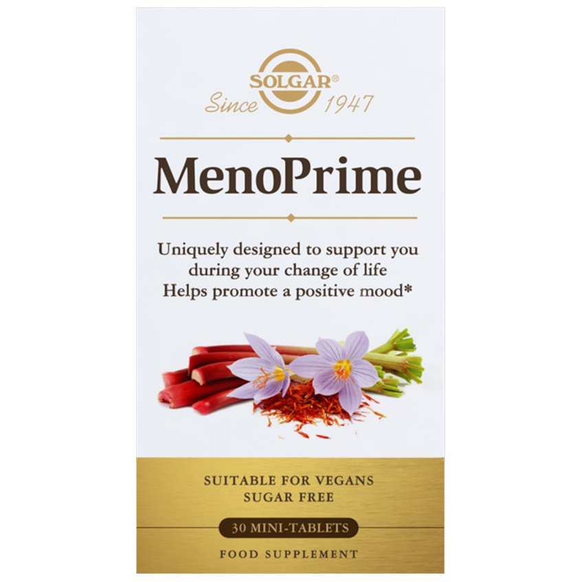 Solgar MenoPrime Συμπλήρωμα Διατροφής που Προσφέρει Φυσική Υποστήριξη για την Εμμηνόπαυση 30 Mini Tablets