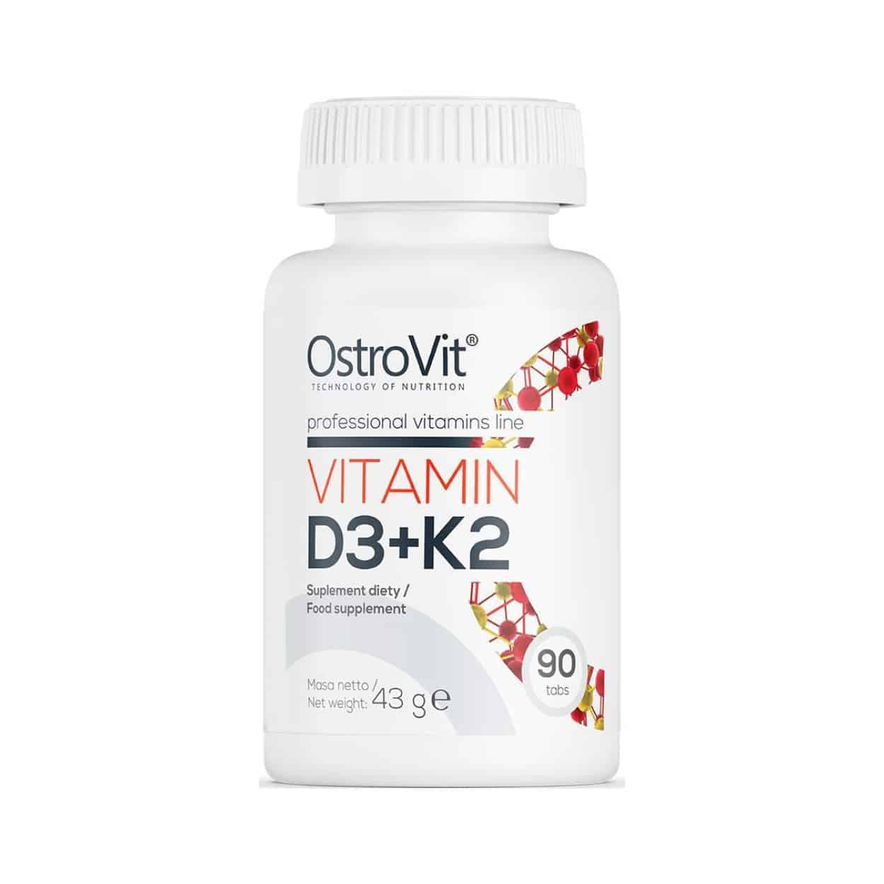 Βιταμίνη D3 + K2 - OstroVit 90 ταμπλέτες