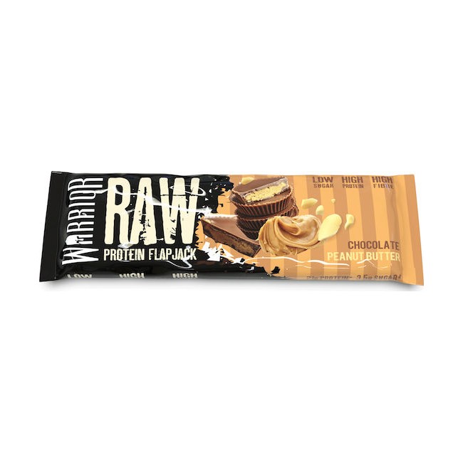 Raw Protein Flapjack Μπάρες με 20gr Πρωτεΐνης - Warrior Chocolate Peanut Butter 75gr